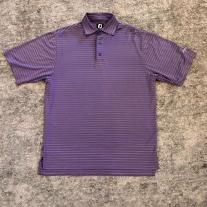 FootJoy Men's Purple Striped Polo Shirt